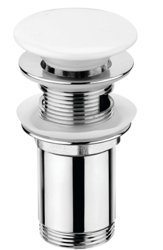 KOREK DO UMYWALKI LUB BIDETU CLICK-CLACK BIAŁY/CHROM NHC_C10U DEANTE