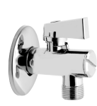 ZAWÓR KULOWY KĄTOWY 1/2"x3/8" Z ROZETĄ I FILTREM CHROM Z1238KF FERRO