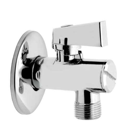 ZAWÓR KULOWY KĄTOWY 1/2"x3/8" Z ROZETĄ I FILTREM CHROM Z1238KF FERRO