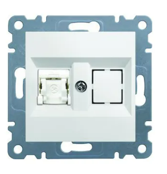 GNIAZDO KOMPUTEROWE POJEDYNCZE LUMINA RJ45 KAT.5E UTP BEZ RAMKI BIAŁY WL2110 HAGER