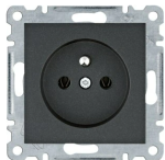 GNIAZDO POJEDYNCZE LUMINA Z UZIEMIENIEM CZARNY WL1023 HAGER