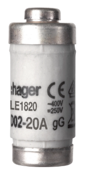 WKŁADKA TOPIKOWA D02 gG 20A 400VAC LE1820 HAGER