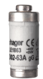 WKŁADKA TOPIKOWA D02 gG 63A 400VAC LE1863 HAGER