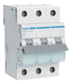 WYŁĄCZNIK NADPRĄDOWY MCB 3P B20A MBN320E HAGER