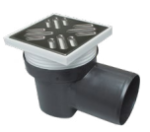 WPUST ŚCIEKOWY POZIOMY FI110mm Z REGULOWANYM POZIOMEM RUSZT NIERDZ. CHROM C210N PREVEX