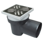 WPUST ŚCIEKOWY POZIOMY FI110mm Z REGULOWANYM POZIOMEM RUSZT NIERDZ. CHROM C210N PREVEX