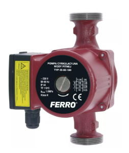 POMPA CYRKULACYJNA WODY PITNEJ 25-60-180 IP44 0202W FERRO