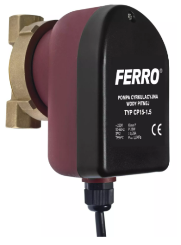 POMPA CYRKULACYJNA WODY PITNEJ TYP CP15-1.5 IP42 0101W FERRO