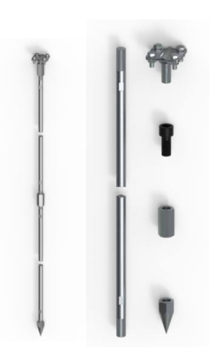 UZIOM PIONOWY KOMPLETNY 3,00mb (3x1,0m) 41.1 OCYNK 94103001 ELKO-BIS