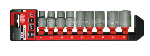 ZESTAW NASADEK 10-22mm 1/2" CR-V SATIN opak.9szt [EXPERT] MN-57-151 KOE