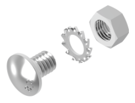 ŚRUBA Z ŁBEM GRZYBKOWYM SGM 6x12mm opak.100szt 650641 BAKS