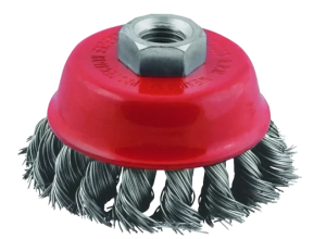 SZCZOTKA DOCZOŁOWA DRUT SKRĘCANY 80mm NAKRĘTKA M14 [EXPERT] MN-69-134 KOE