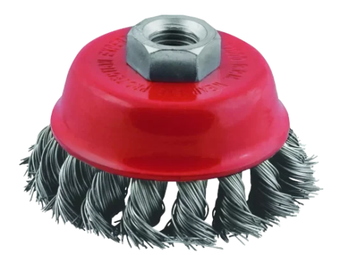 SZCZOTKA DOCZOŁOWA DRUT SKRĘCANY 80mm NAKRĘTKA M14 [EXPERT] MN-69-134 KOE