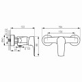 BATERIA PRYSZNICOWA ŚCIENNA 1-UCHWYTOWA TIGA VERDELINE CHROM BTG7VL FERRO #2