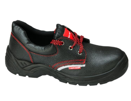 PÓŁBUTY ROBOCZE S1 SRA SKÓRA rozm.45 CZARNY CZERWONE WSTAWKI LPPOMA45 LAHTI PRO PROFIX
