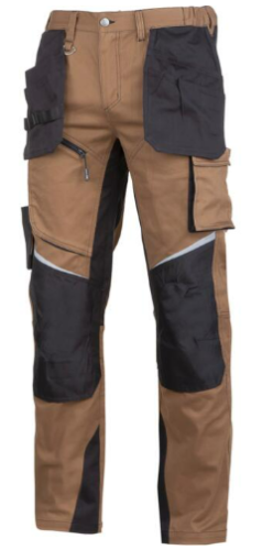 SPODNIE ROBOCZE DO PASA 270g rozm.3XL BRĄZOWY CZARNE WSTAWKI L4052206 LAHTI PRO PROFIX