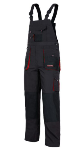 SPODNIE ROBOCZE OGRODNICZKI 267g rozm.S SZARY CZERWONE WSTAWKI LPSR0248 LAHTI PRO PROFIX