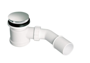 SYFON BRODZIKOWY Z ELEMENTEM DO CZYSZCZENIA OD GÓRY 50mm H=90mm CHROM HC26-SS MCALPINE