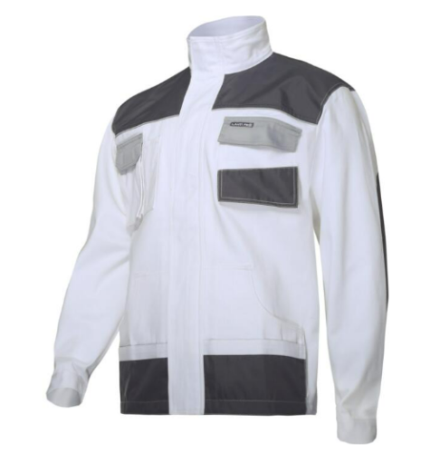 BLUZA ROBOCZA OCHRONNA 240g rozm.3XL BIAŁY SZARE WSTAWKI L4041360 LAHTI PRO PROFIX