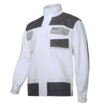 BLUZA ROBOCZA OCHRONNA 240g rozm.S BIAŁY SZARE WSTAWKI L4041348 LAHTI PRO PROFIX
