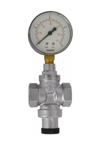 REDUKTOR CIŚNIENIA Z MANOMETREM 3/4" PN16 1-4 BAR RC20SM FERRO