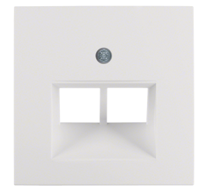 ELEMENT CENTRALNY B.KWADRAT DO GNIAZDA PRZYŁĄCZENIOWEGO 2xUAE ŚNIEŻNOBIAŁY 5314098989 BERKER HAGER
