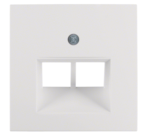 ELEMENT CENTRALNY B.KWADRAT DO GNIAZDA PRZYŁĄCZENIOWEGO 2xUAE ŚNIEŻNOBIAŁY 5314098989 BERKER HAGER