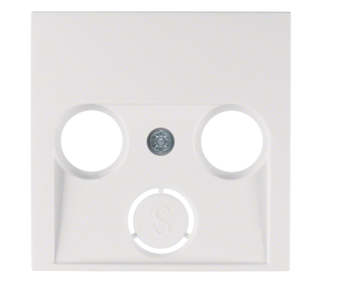 PŁYTKA CZOŁOWA GNIAZDA ANTENOWEGO 2 I 3-WYJŚCIA B.KWADRAT BIAŁY 5312038989 HAGER