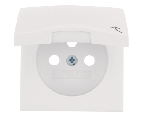 PŁYTKA CZOŁOWA GNIAZDA Z UZIEMIENIEM Z POKRYWĄ B.KWADRAT BIAŁY 3965898999 HAGER