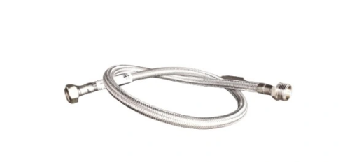 WĘŻYK W OPLOCIE DN8 GW1/2" x GZ1/2" 60cm STALOWY 281-08/60 INOX