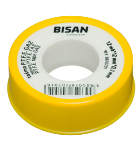 TAŚMA TEFLONOWA P.T.F.E. 0,10mm/12mm/12mb ŻÓŁTY B870701 BISAN