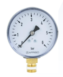 MANOMETR GRZEWCZY RF63 63mm 0-0,6MPa 1/4" RAD KL.2,5 63513 AFRISO