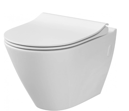 MISKA WC WISZĄCA CITY OVAL NEW CO Z DESKĄ SLIM ANTYBAKTERYJNĄ DUROPLASTOWĄ SET 743 K701-104 3D CERSANIT