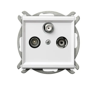 GNIAZDO ANTENOWE RTV-SAT SONATA KOŃCOWE BIAŁY GPA-RS/m/00 OSPEL