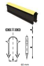 KLIPSY DO TAKERA 60mm opak.250szt F-698551 TIA