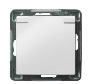 GNIAZDO POJEDYNCZE IMPRESJA Z UZIEMIENIEM BRYZGOSZCZELNE BIAŁY GPH-1YZ/m/00/w OSPEL